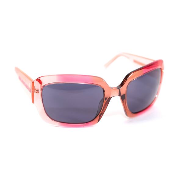 Marc Jacobs Wraparound Oval Sunglasses - Transparent Red Pink Ombre / Grey - NWT - Picture 5 of 10